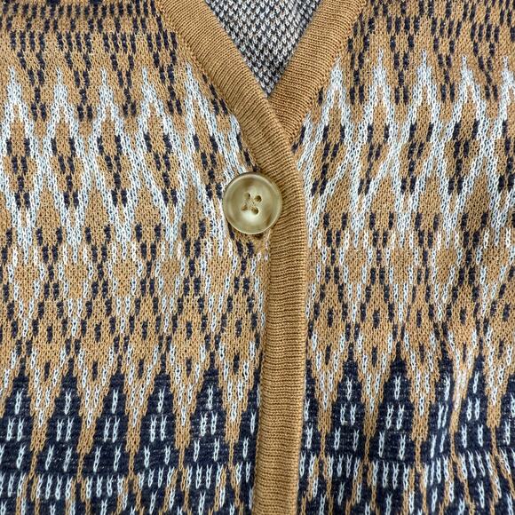 PENDLETON One Button Linen Cotton Blend Cardigan Size Medium Petite - Picture 4 of 6